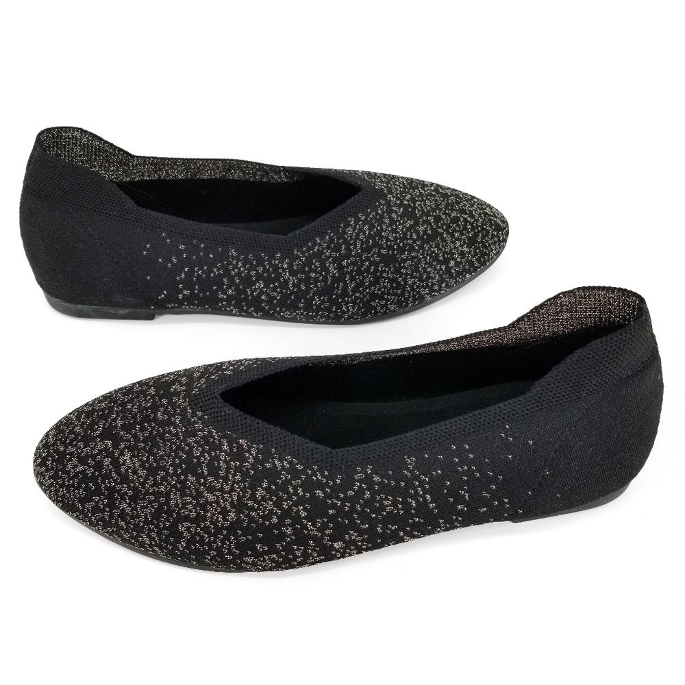 Bernie Mev | NWOT Metallic Speckled Knit Flats